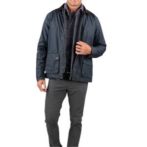 Tailor Vintage Heritage Men’s Navy Waxed Jacket Zip Up Jacket Size Medium